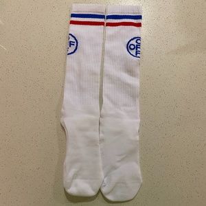 Off-White Ribbed Logo Socks